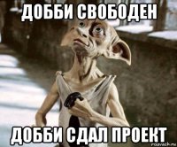 добби свободен добби сдал проект