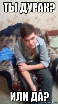 ты дурак? или да?