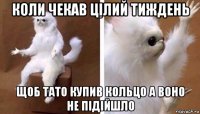коли чекав цілий тиждень щоб тато купив кольцо а воно не підійшло