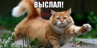 выслал! 