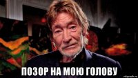  позор на мою голову