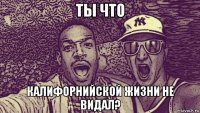 ты что калифорнийской жизни не видал?