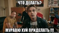 что делать? муравю хуй приделать !!!