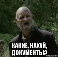  какие, нахуй, документы?