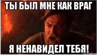 ты был мне как враг я ненавидел тебя!