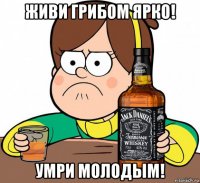 живи грибом ярко! умри молодым!