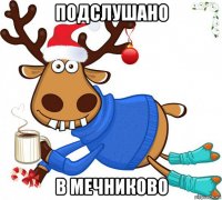 подслушано в мечниково