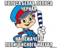 полоса белая, полоса черная на лежачего полицейского наехал
