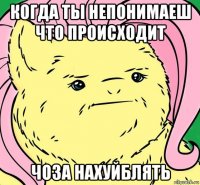 когда ты непонимаеш что происходит чоза нахуйблять