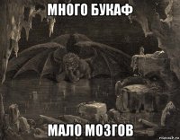 много букаф мало мозгов