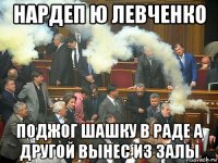 нардеп ю левченко поджог шашку в раде а другой вынес из залы