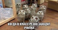  когда в класс резко заходит училка