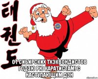  от сибирских тхэквондистов годзю рю каратистам! с наступающим дэн