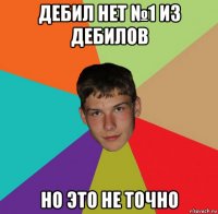 дебил нет №1 из дебилов но это не точно