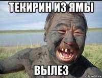 текирин из ямы вылез