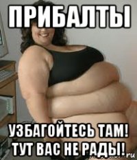 прибалты узбагойтесь там! тут вас не рады!