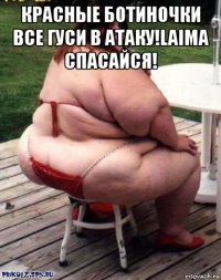 красные ботиночки все гуси в атаку!laima спасайся! 