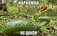 наркоман не шипи