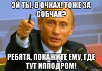 эй ты, в очках! тоже за собчак? ребята, покажите ему, где тут ипподром!