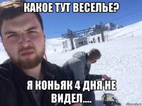 какое тут веселье? я коньяк 4 дня не видел....