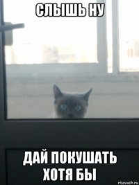 слышь ну дай покушать хотя бы