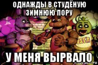 однажды в студёную зимнюю пору у меня вырвало