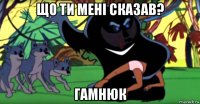 що ти мені сказав? гамнюк