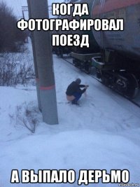 когда фотографировал поезд а выпало дерьмо