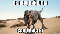 сынку, пийшлы сало йисты