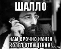 шалло нам срочно нужен козёл отпущения!