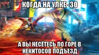 когда на улке -30 а вы несётесь по горе в некитосов подъезд