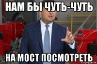 нам бы чуть-чуть на мост посмотреть