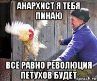 анархист я тебя пинаю всё равно революция петухов будет