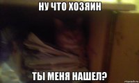 ну что хозяин ты меня нашел?