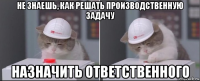 не знаешь, как решать производственную задачу назначить ответственного