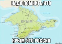 надо помнить,чт0 крым-это россия