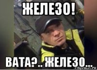 железо! вата?.. железо...