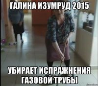 галина изумруд 2015 убирает испражнения газовой трубы