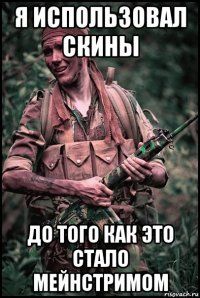 я использовал скины до того как это стало мейнстримом