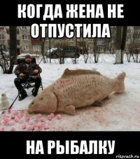когда жена не отпустила на рыбалку