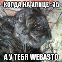 когда на улице -35 а у тебя webasto