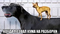  когда позвал кума на разборки
