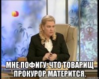  мне пофигу, что товарищ прокурор матерится.