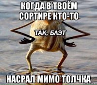 когда в твоём сортире кто-то насрал мимо толчка
