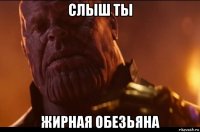 слыш ты жирная обезьяна