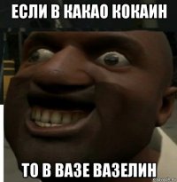 если в какао кокаин то в вазе вазелин