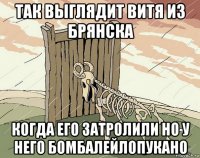 так выглядит витя из брянска когда его затролили но у него бомбалейлопукано