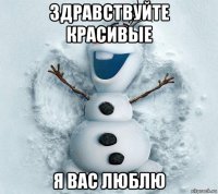 здравствуйте красивые я вас люблю
