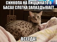 синкопа на пиццикато в басах слегка запаздывает всегда!