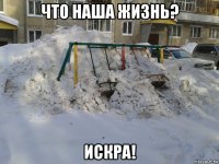 что наша жизнь? искра!